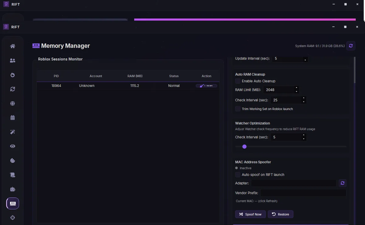 RIFT Manager — ROBLOX screenshot 3